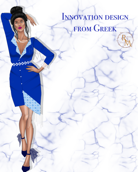 "Hellenic Elegance: A Bold Fusion of Greek Tradition and Modern Flair"