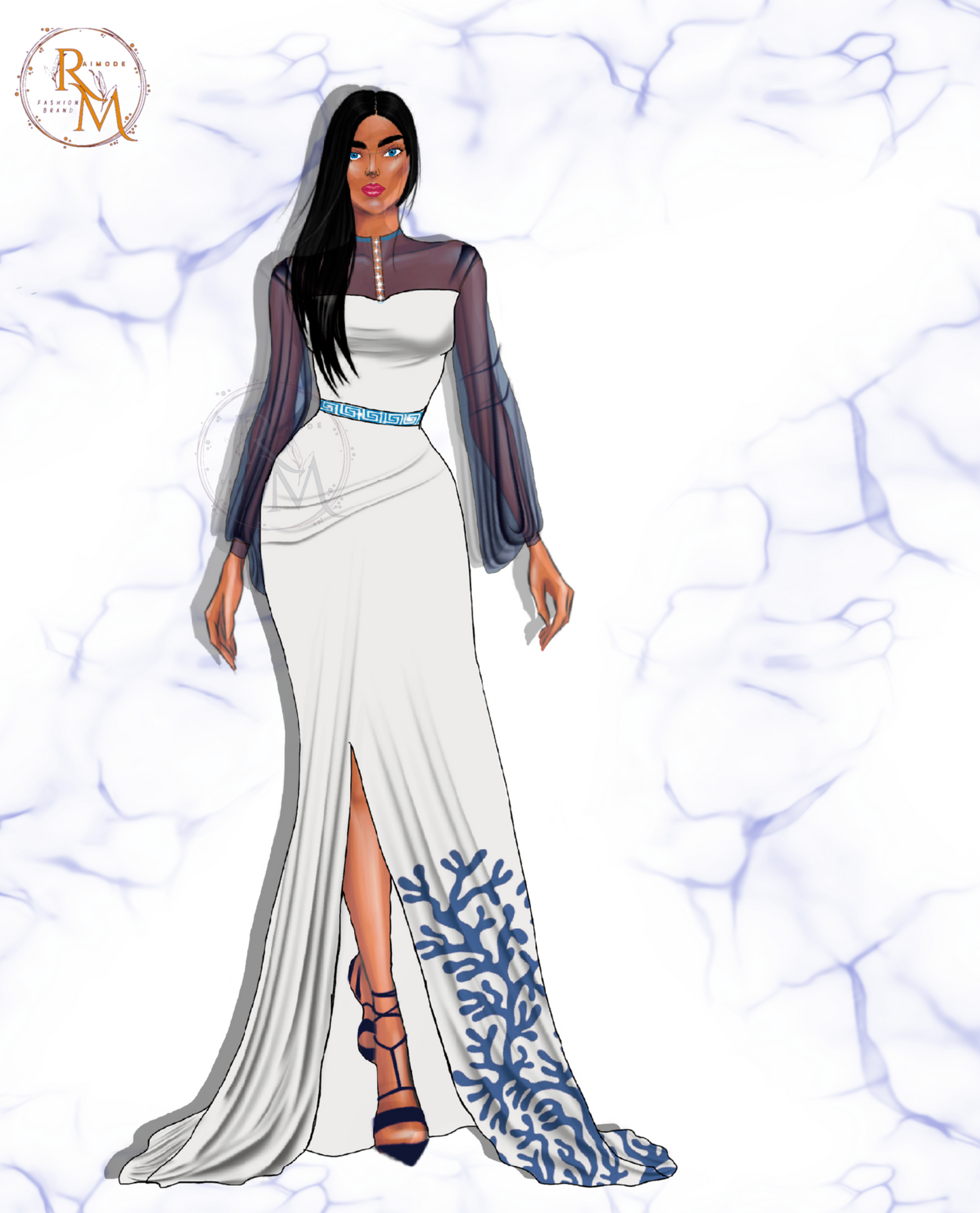 "Royal Athena Dress: Modern Elegance with a Touch of Greek Luxury"