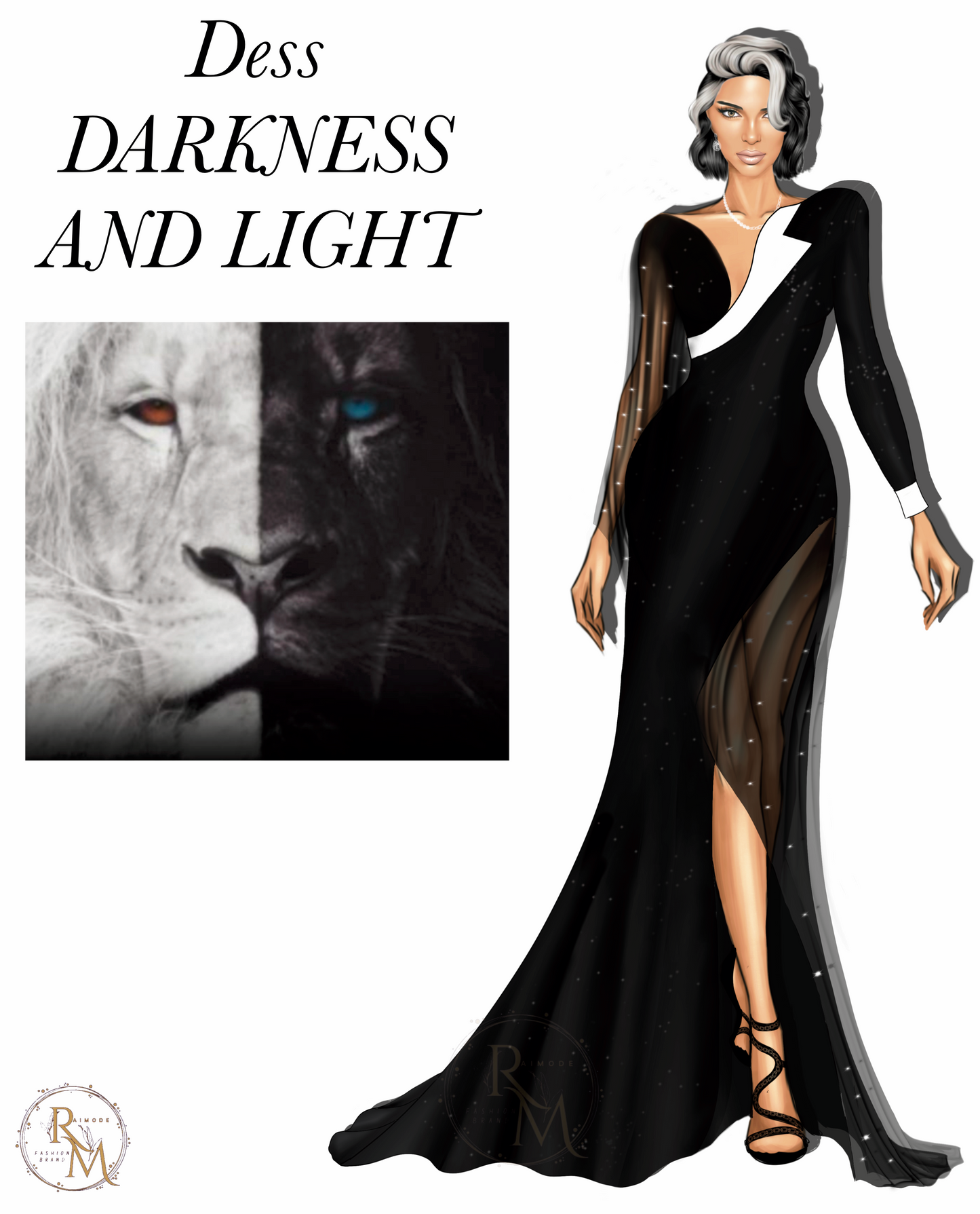 "The Darkness and Light Dress: A Balance of Mystery and Radiance"